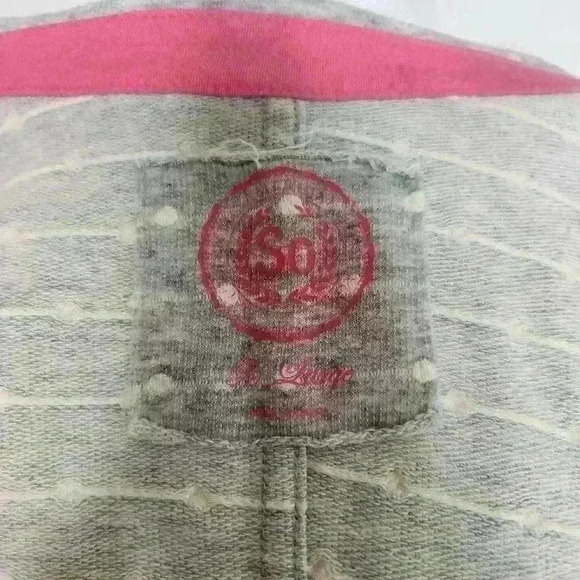 SO girls gray and white polka dot long sleeve blazer size XL - Picture 3 of 9